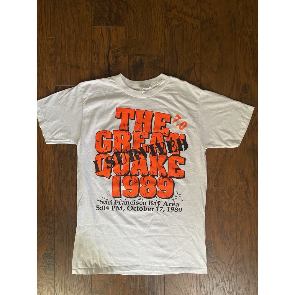 San Francisco Bay Area Earthquake T-Shirt I Survived The Great Quake 1989 Sz L